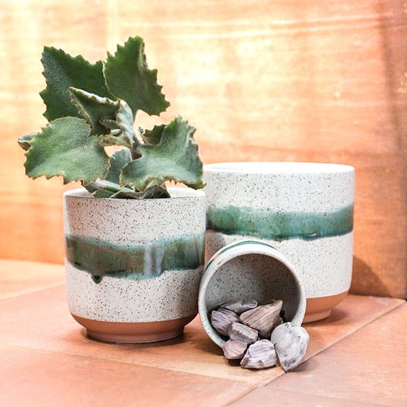 2-Tone Ceramic Planter