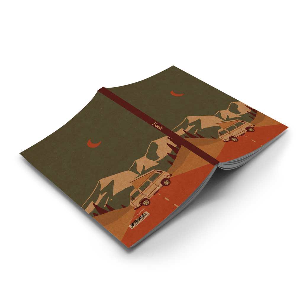 Mountain Van Kraft Layflat Notebook: Kraft