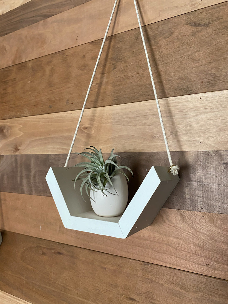 MILO white | Rustic Hanging Shelves